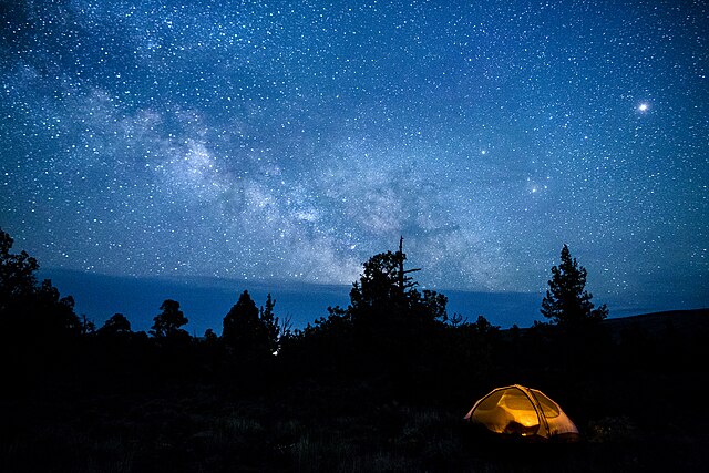 Milky Way night sky over Isle Royale